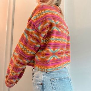 Forever 21 Cropped Aztec Quarter Zip